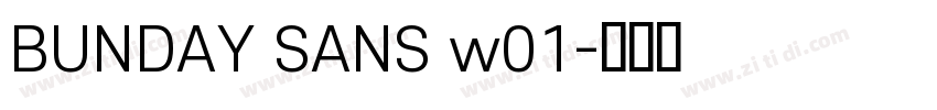 BUNDAY SANS w01字体转换